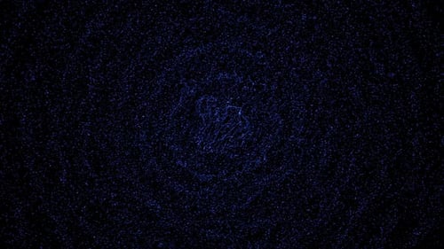 Abstract Blue Particles Twinkling Background Loop