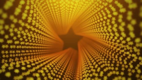 Abstract Golden Stars Awards Tunnel Background