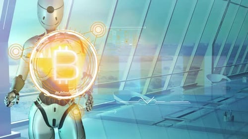 Animation About Bitcoin Trading With A Robot HD