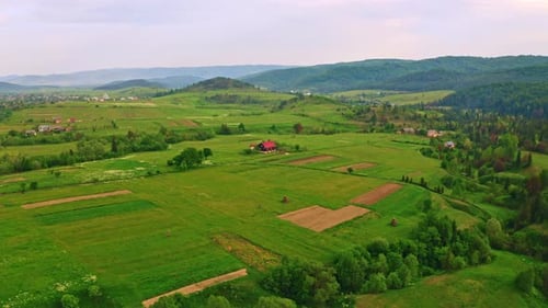 Aerial View on Countryside