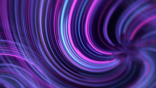 Abstract Neon Waving Lines Dynamic Background Loop