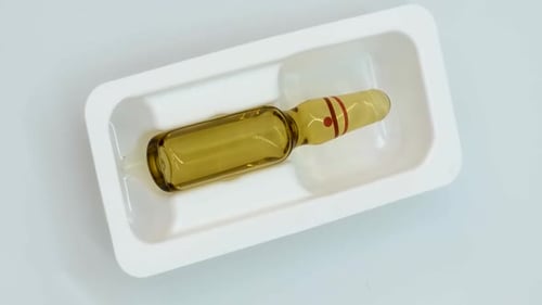 Vertical orientation video: Medical ampoules for injection