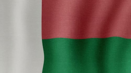 Le drapeau national de Madagascar