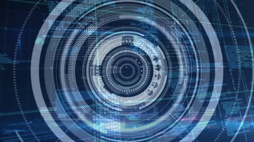 abstract digital technology with digital code