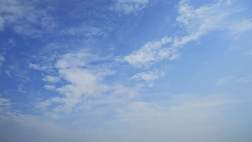 Clouds Moving Slowly in the Blue Sky