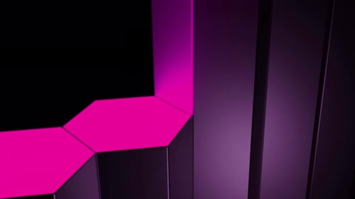 Formes géométriques en 3D qui tombent