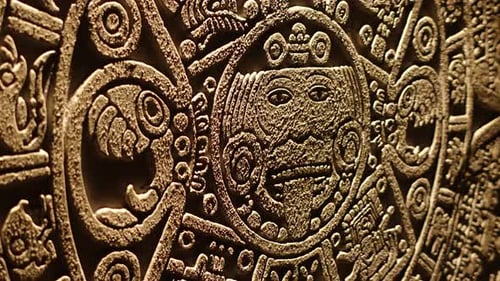 Close Up of Ancient Stone Carving and Symbolism