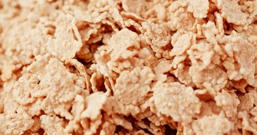 Crispy Cornflakes Piled High Macro Food Shot