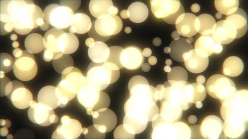 Flowing Golden Bokeh Lights for Festive and Abstract Backgrounds