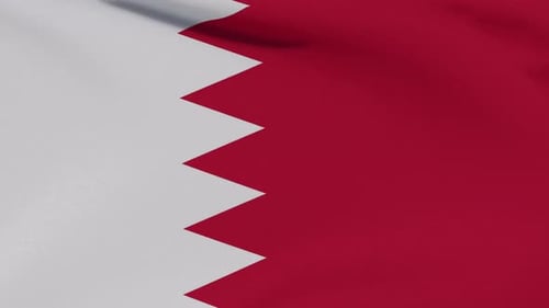 Bahrain Flag Realistic Waving Animation