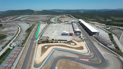 High Angle Aerial View of Istanbul Park Race Track