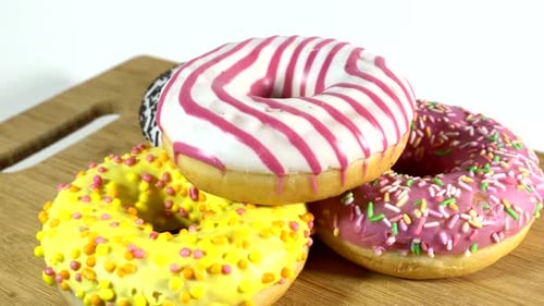 Rotating Donuts with Different Fillings on the