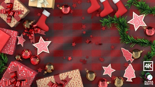 Festive Christmas Holiday Elements Animated Frame