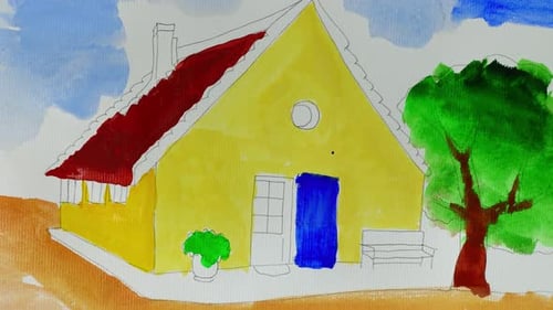 Zeichne das Haus