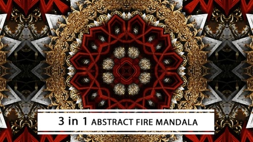 Abstract Ornamental Kaleidoscope Background With Glitch Skull Effect
