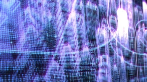 Futuristic Holographic City Head Up Display Screen 08