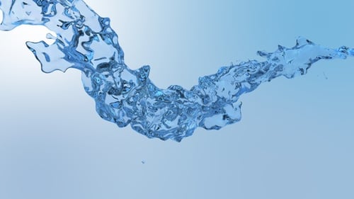 Dynamic Blue Liquid Splash Element Animation
