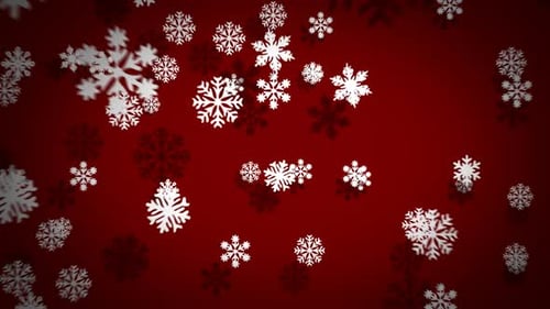 Merry Christmas Snowflakes Text Forming Animation