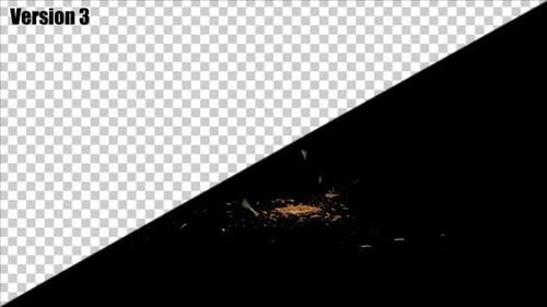 Dynamic Debris Particle Burst Reveal Transition