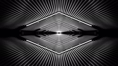 Black white Tunnel Loop 4K