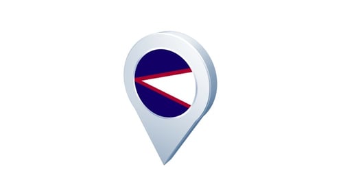 American Samoa Flag Pin Icon