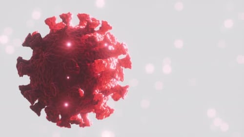 Microscopic View of a Infectious Virus Corona COVID19