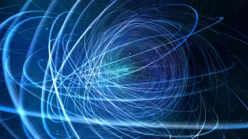 Blue Vortex Nebula Space Travel Loop Background