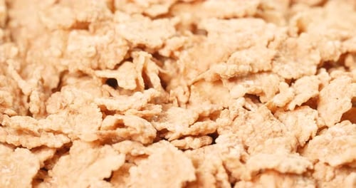 Macro Shot of Frosted Corn Flakes Cereal
