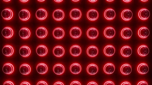 4k Red Flashing Neon Spheres Loops Pack