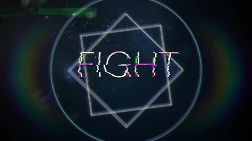 Glitch Geometric Text Reveal Title Animation