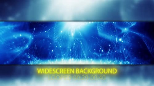 Abstract Blue Light Trails Widescreen Background Loop