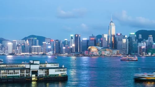 Hong Kong urban at night