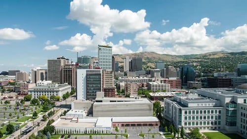 Timelapse of some buildings in Salt Lake City, Utah