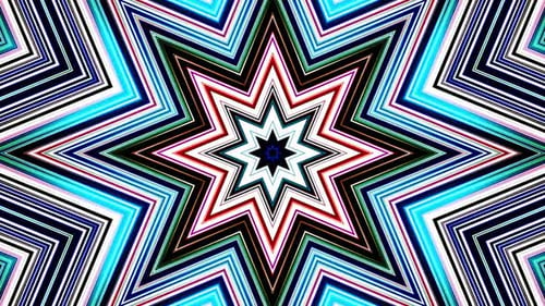 Colorful Abstract Geometric Kaleidoscope Star Pattern