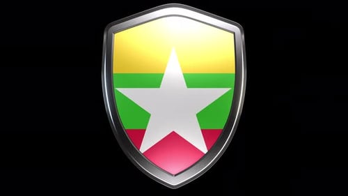 Myanmar Emblem Transition with Alpha Channel - 4K Resolution