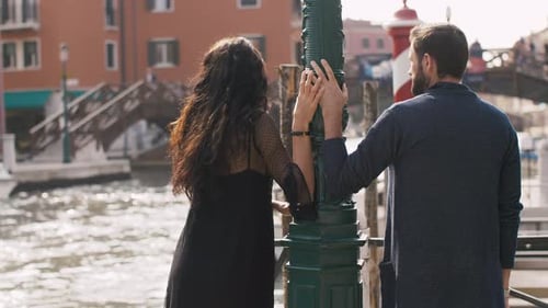 Romantic Couple in Venice, Italy