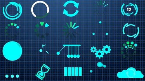 Animated Loading Progress and Status Icon Set