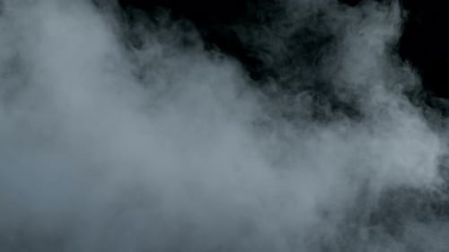 Ethereal Flowing Fog on Black Background