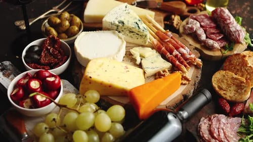 Huge Assortment of Various Tasty Spanish French or Italian Appetizers