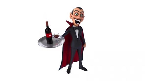 Fun 3D cartoon vampire with alpha