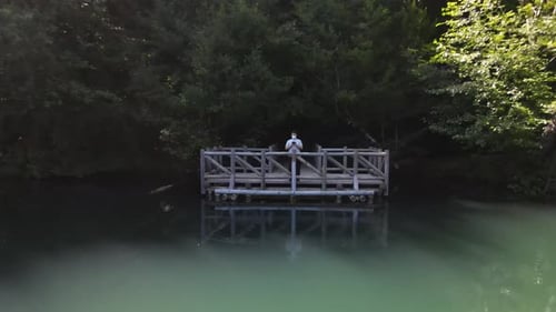 Empty lake city park due to coronavirus