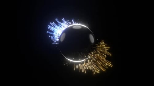 Futuristische Discokugel HD | Hightech-Cyber Mirror Sphere | Modern Loop