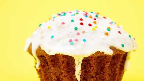 Close-up of Decadent Cupcake with Colorful Sprinkles