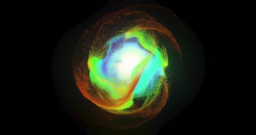 Abstract Swirling Particle Vortex Motion Graphic