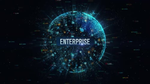 Enterprise Business Digital Globe Earth 4K