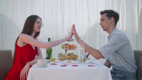 Young Couple Share Romantic Moment on Date