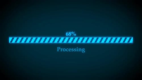 Barre de chargement en progression de l'animation 100 pour cent. Barre de chargement et chargement terminés. Un 268