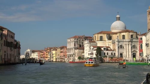 Stabilized Shot of Venice Grand Canal in Italy