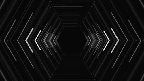 Digital Wireframe Tunnel