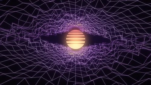 VJ 80s Retro Synthwave Background